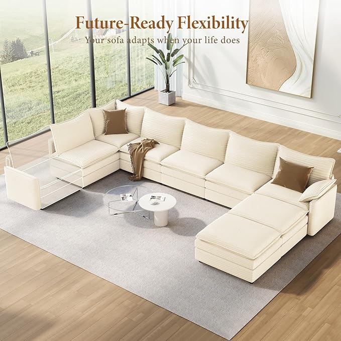 Vesgantti Large Modular Sectional Sofa, Big Comfy Cloud Couch