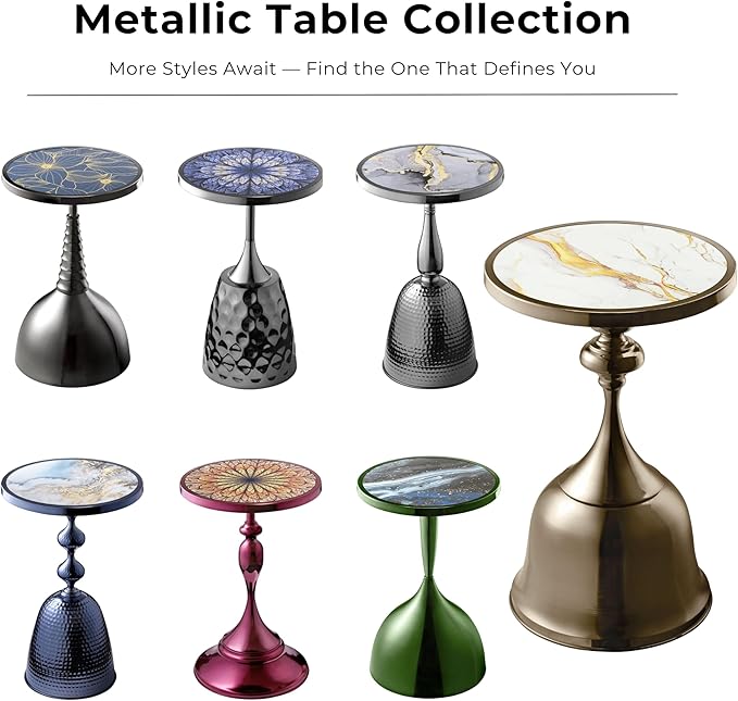 Homes: Inside + Out Halric Modern 24" Tall Round End Table
