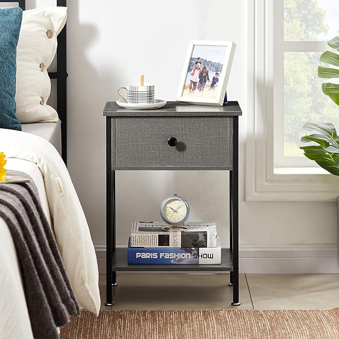 VECELO Nightstands Set of 2, Modern Bedside End Tables, Night Stands