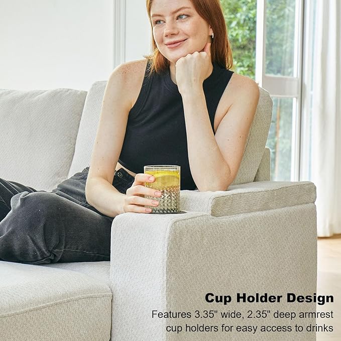 Belffin Fabric Modular Sectional Couch Armrests