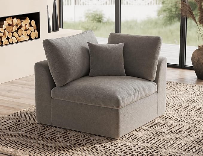 ohllob Corner Seat for Cloud Sectional Couches Living Room, Warm White