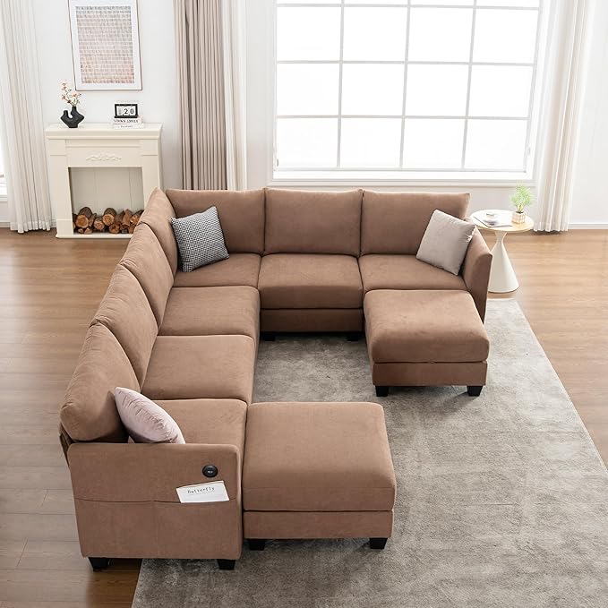 122.8" Large Sectional Couches for Living Room, 6 Seater L Shaped Modular