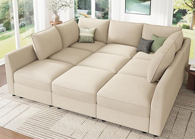 HONBAY Modular Sectional Sleeper Sofa
