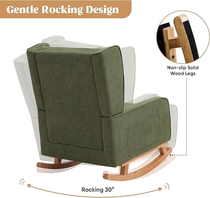 HCHAIRH Nursery Rocking Chairs, Rocking Chair Nursery