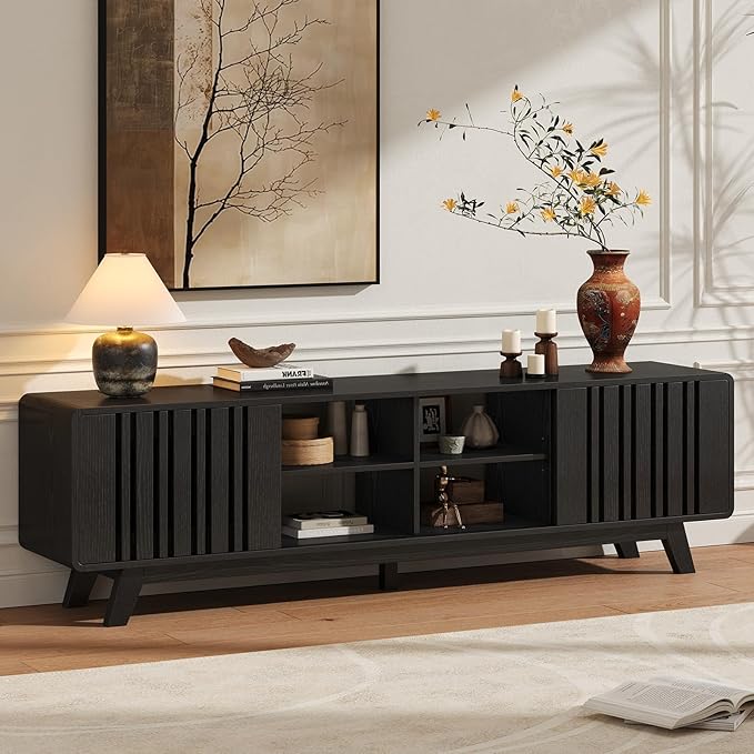 ONBRILL 70-Inch TV Stand for TVs up to 80 Inch, Mid-Century Modern Television