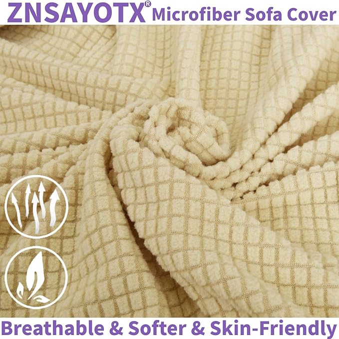 ZNSAYOTX Stretch Oversized Couch Cover Universal Sofa Covers