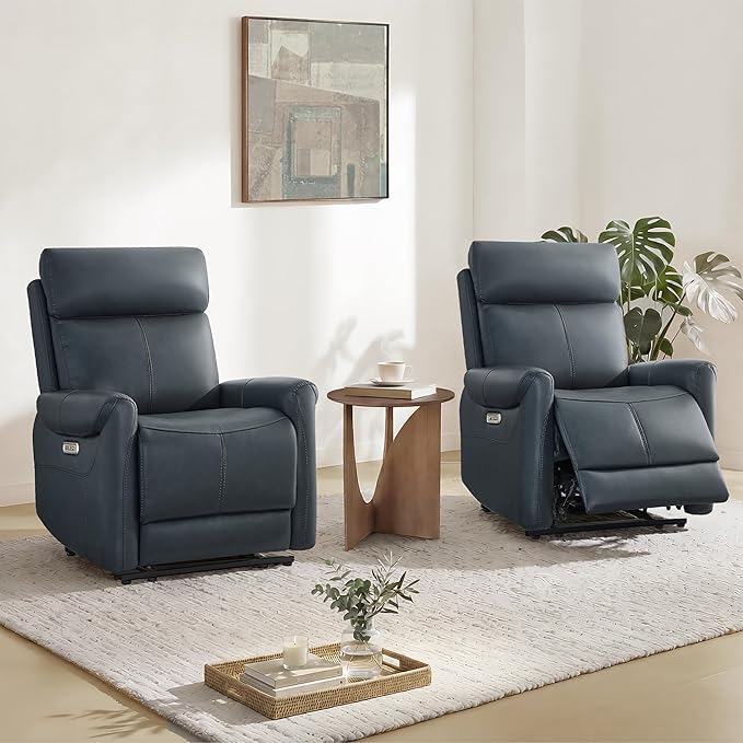 KISLOT Leather Recliner Chair Set of 2, Wall Hugger RV Recliners