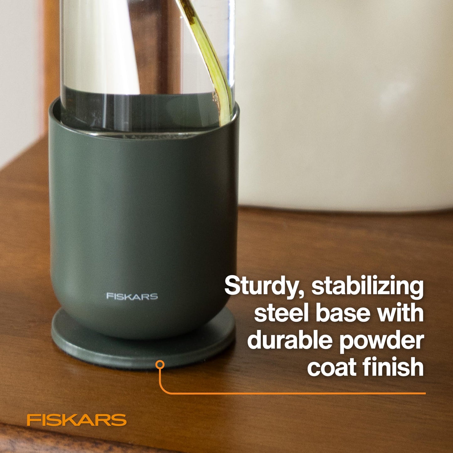 Fiskars Plant Propagation Set, Glass Vases with Metal Stands for Rooting Cuttings, Hydroponic System for Growing Plants in Water & Decorative Display for Indoor Garden Decor, 3 Pack, Clear