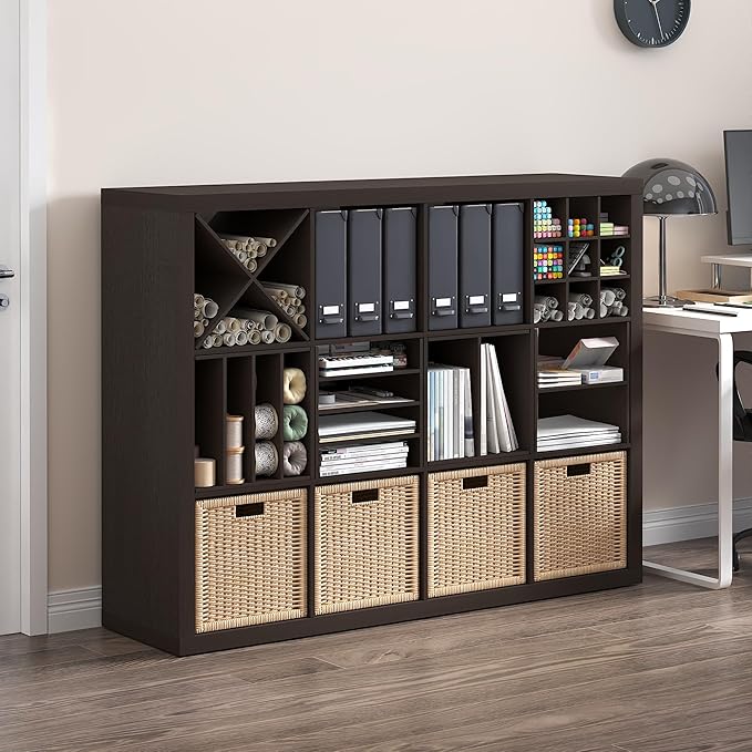 Furinno Cubicle Cube Insert, 3-Shelf Cube Organizer, 3-Tier Shelf Accessory