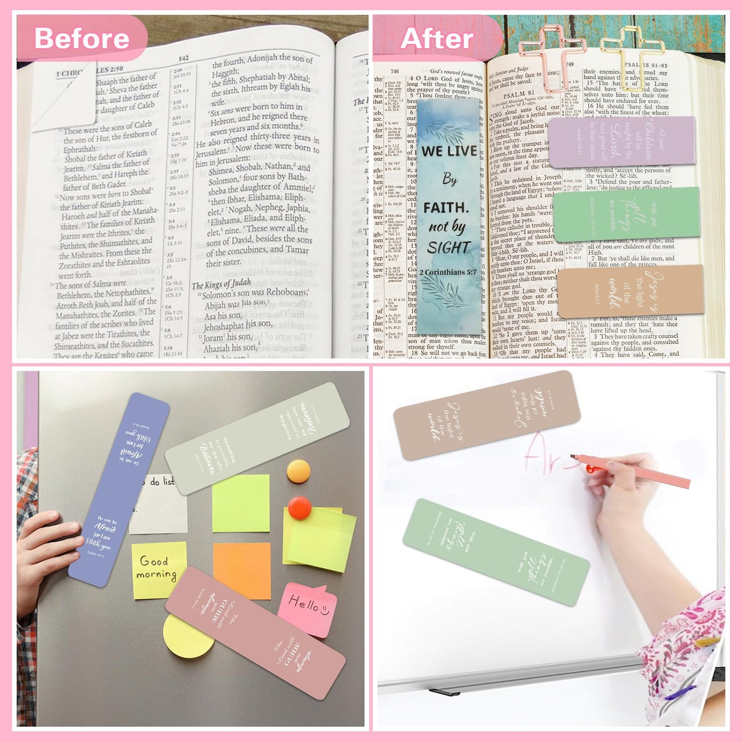 HRFGWDD Bible Study Supplies [78 PCS] for Women - Bible Journaling Kit with No Bleed Highlighters & Pens, Bible Tabs Set and Bible Verse Gifts for Scripture Study