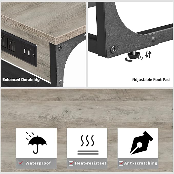 TUTOTAK C Shaped End Table