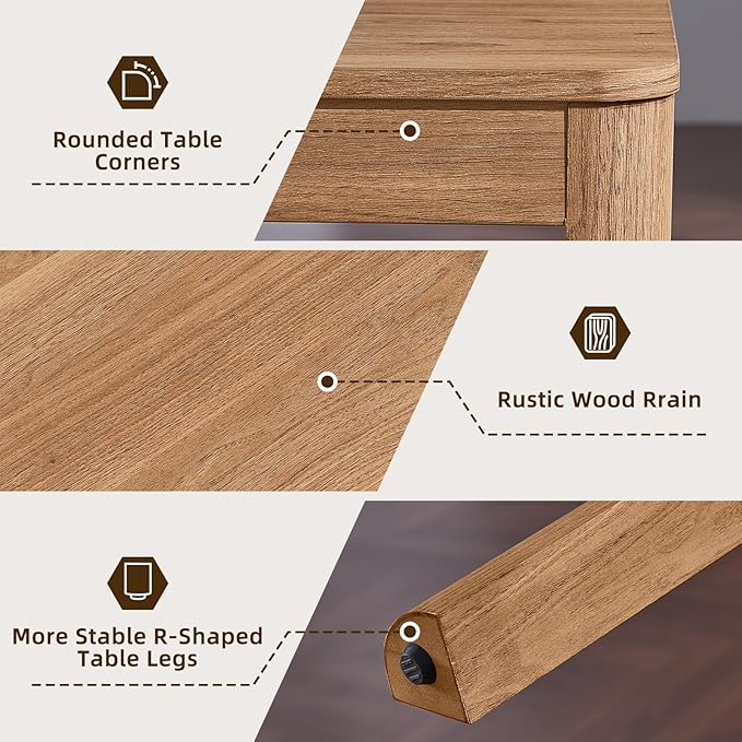 Joaxswe Farmhouse Nesting Tables Set of 3, Living Room Table Set