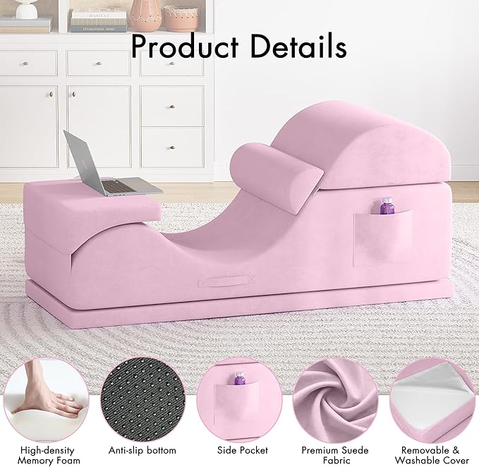 Convertible Yoga Chair for Adults, Ergonomic Foam Lounge