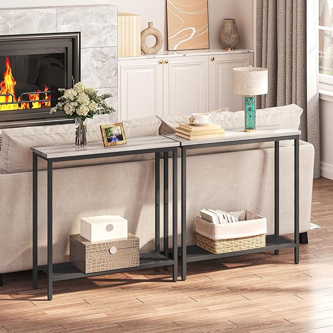 HOOBRO 29.5" Narrow Console Table, Small Entryway Table