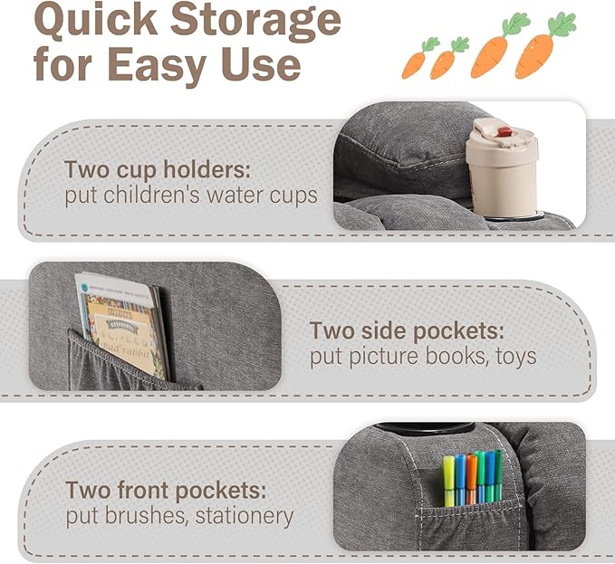 BOSMILLER Kids Recliner Chair， Push Back Toddler Recliner
