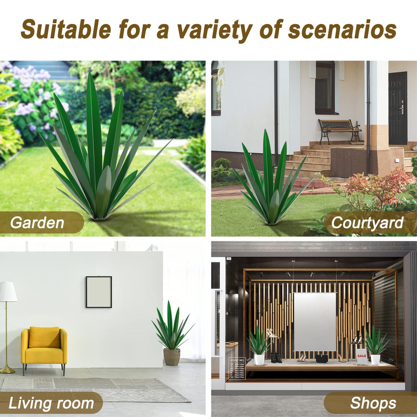 Homight Metal Tequila Country Sculpture DIY Tequila Plant Home Decor Country Tequila Garden Ornament Indooutdoor Statuette Patio Lawn Patio Stake Decoration Gift to The Garden…