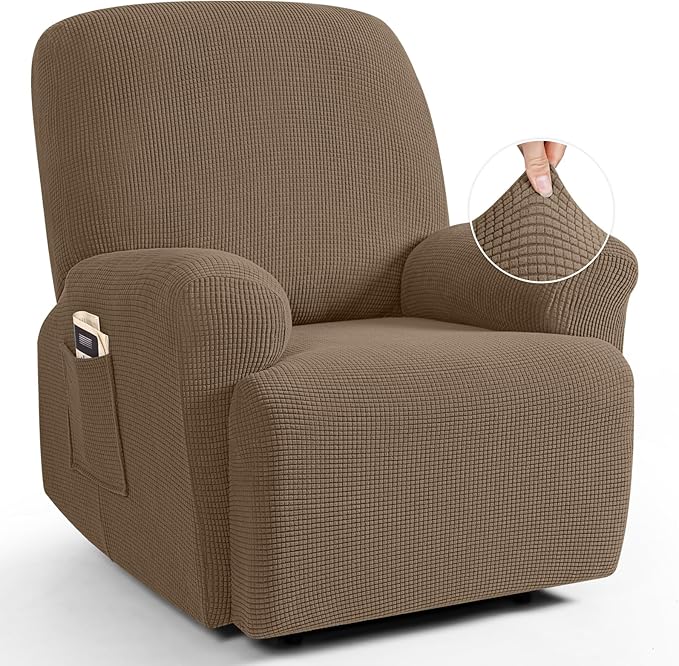 TAOCOCO Recliner Cover 4-Pieces, Recliner Stretch Sofa Slipcover, Recliner