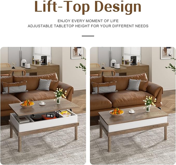 Shintenchi Coffee Table, Lift Top Coffee Table