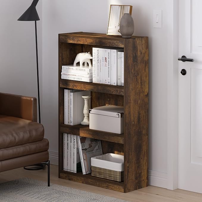Furinno Jaya Book Shelf, 3-Tier Modern Bookshelf