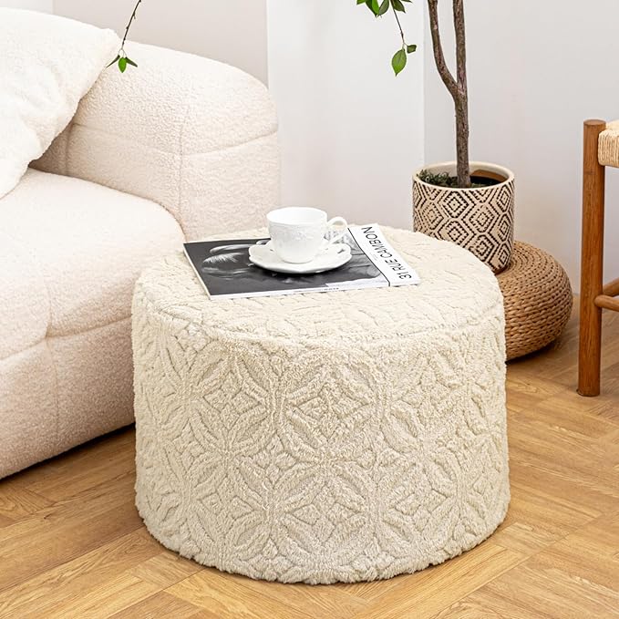 Plush Multi-Functional Ottoman Pouf – Ergonomic Ottoman Foot Rest