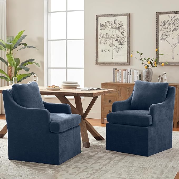 VKNOW Upholstered Dining Chairs Set of 6, Modern Kitchen Chairs Dinner Chairs