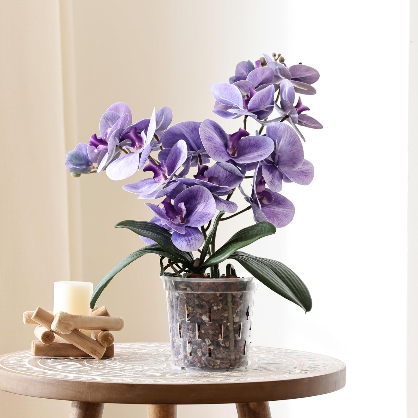 TRUEDAYS Garden Pots Set Orchid Pots with Drainage Holes for Indoor Outdoor Live Plants