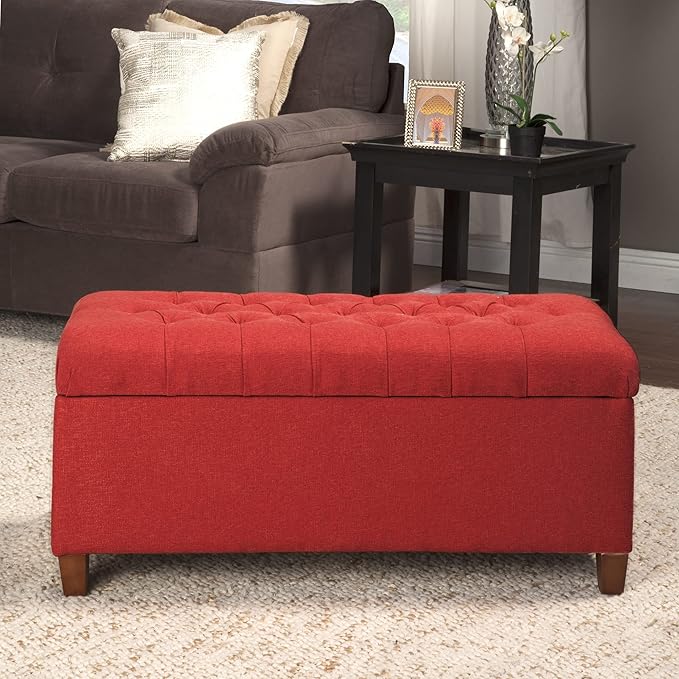 Homepop Home Decor | Tufted Ainsley Button Storage Ottoman Bench