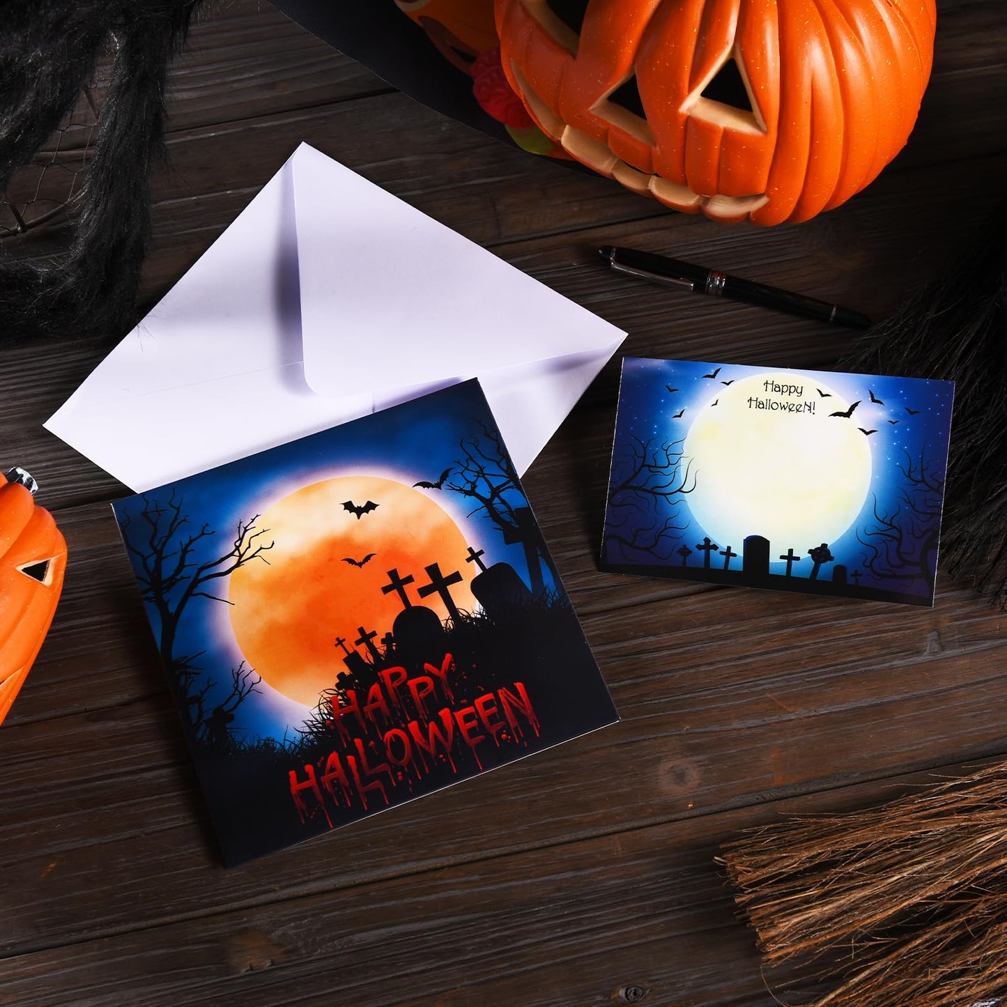VIVIKEN Halloween Cards, Pop Up Lights Up Halloween Cards with Horror Sound
