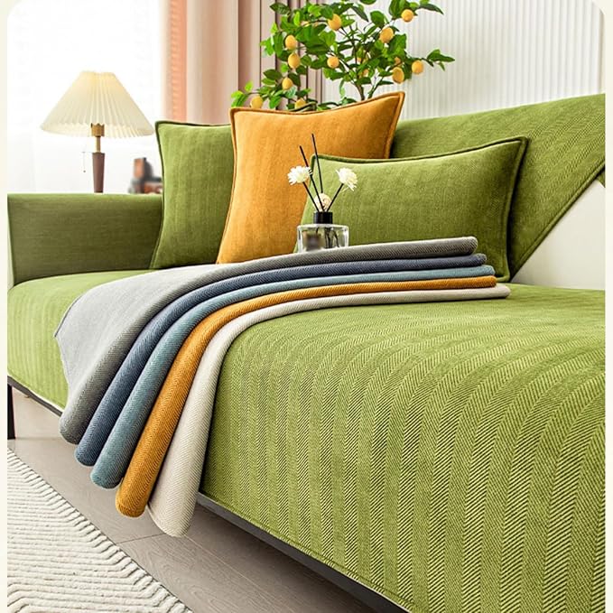 Funny Fuzzy Couch Cover, Chenille Couch Furniture Protector, Funny Fuzzy Couch