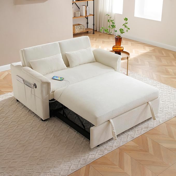 55.5" Small Sleeper Sofa Couch