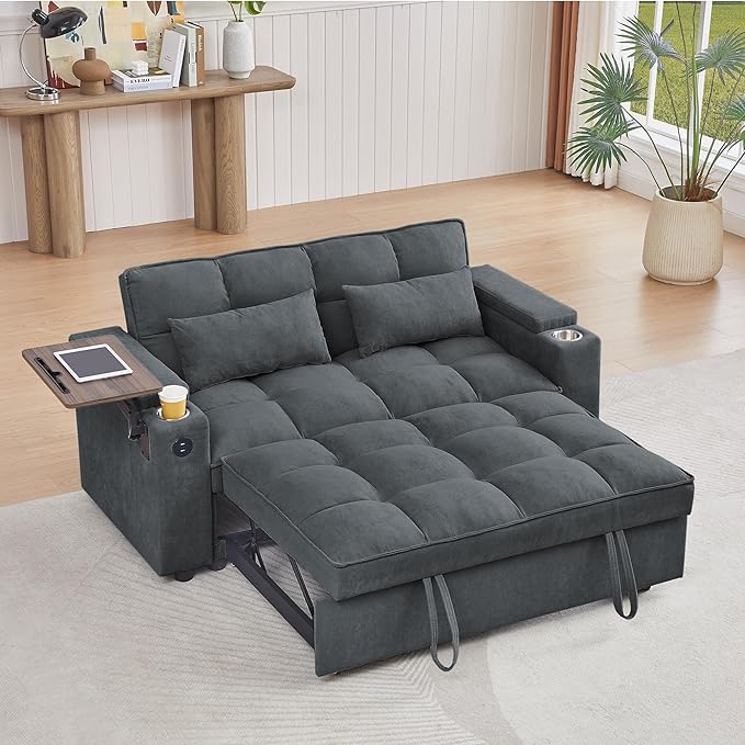 Auvsoce 65'' Convertible Sleeper Sofa Bed