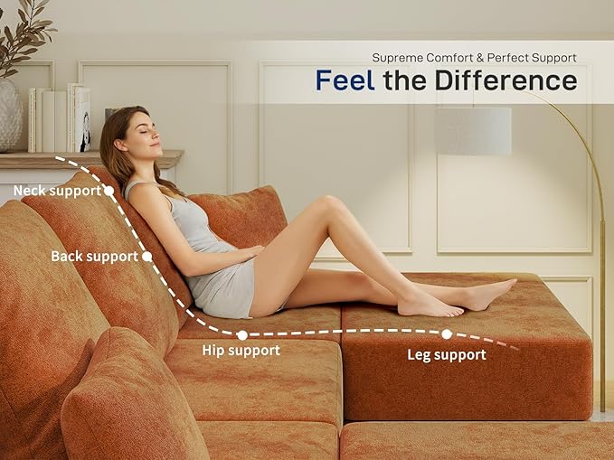 Cloud Modular Sectional Sofa, Comfy Boneless Couch