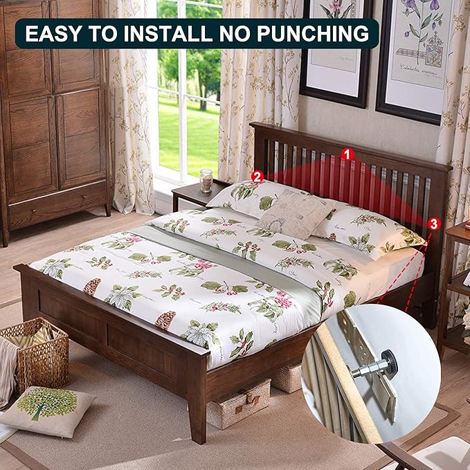 Krisler Adjustable Threaded Bed Frame Anti-Shake Tool, Headboard Stoppers