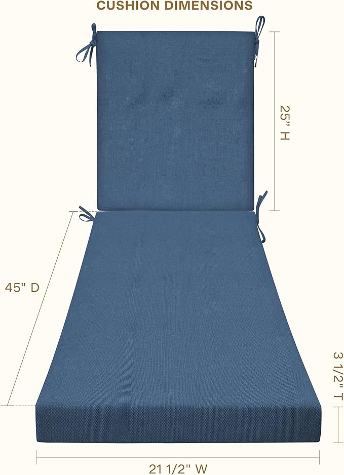 Honeycomb Outdoor Chaise Lounge Cushion