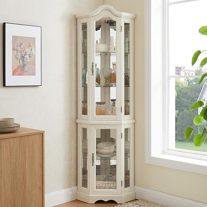 Glass Corner Display Cabinet