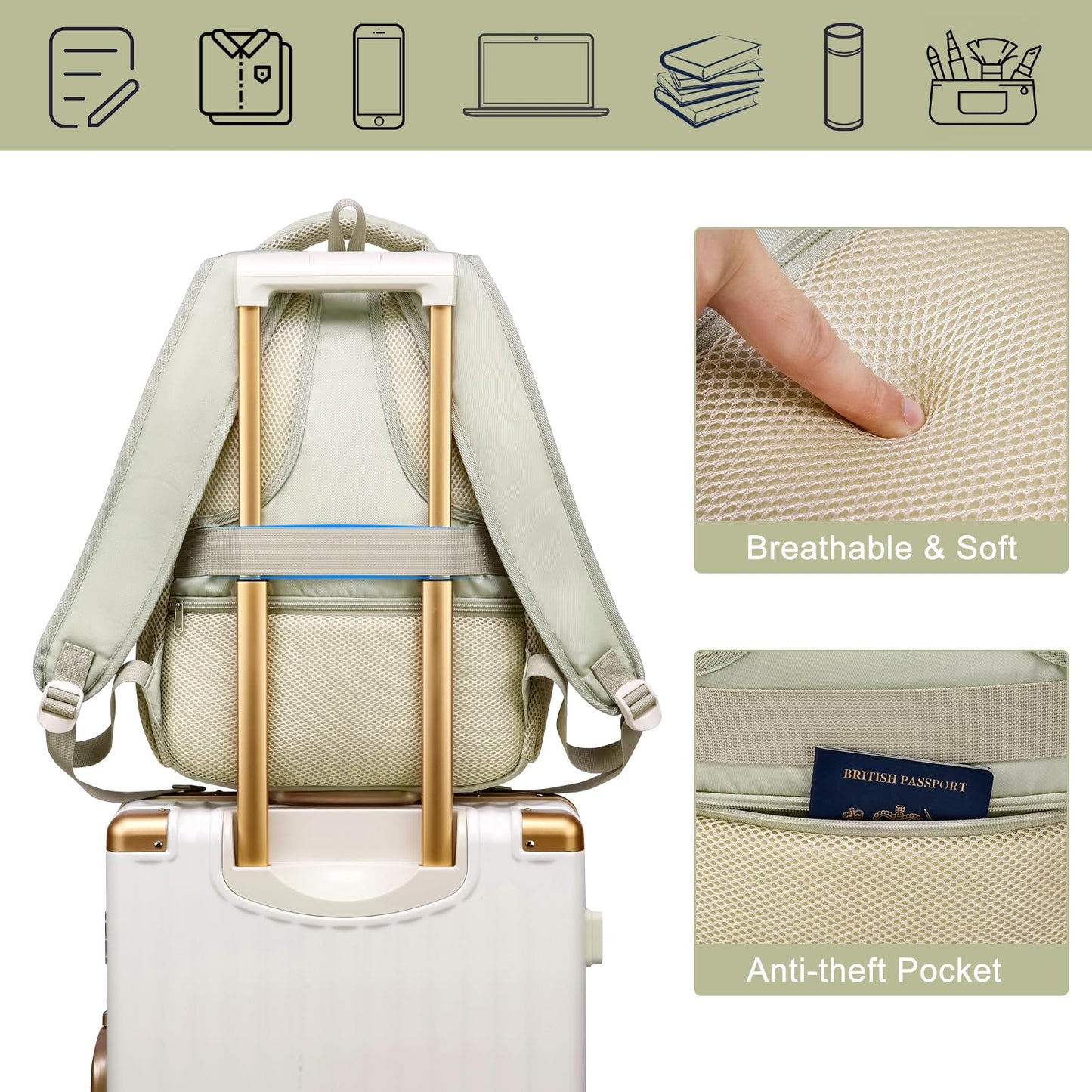 kadilong School Backpack for Girls,Kids Bookbag for Middle High School,Laptop Backpack Women Mochila para Niñas