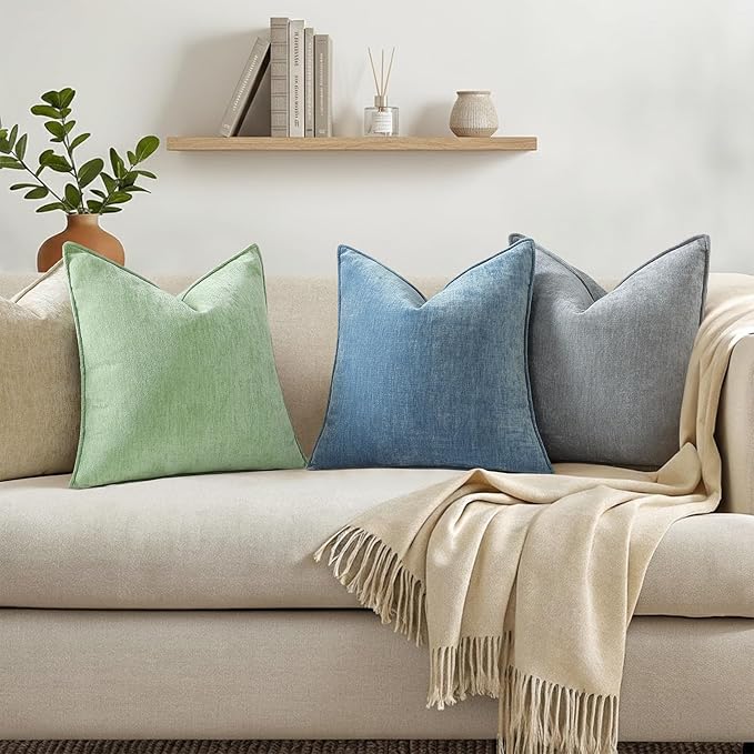 decorUhome Summer Couch Euro Sham Throw Pillow Covers 22x22 Set of 2,
