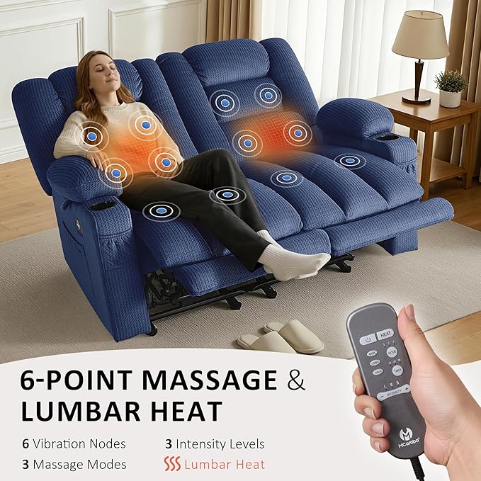 MCombo 55.9" Zero Gravity Power Loveseat Recliner