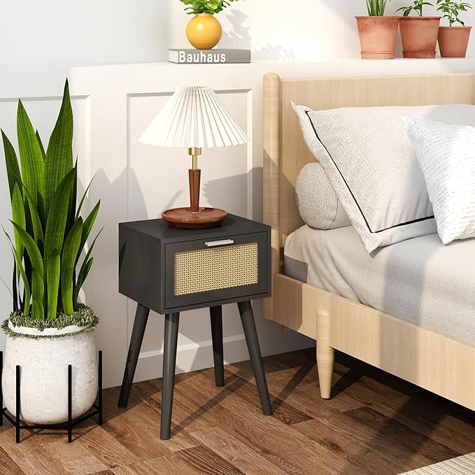 LAATOOREE Nightstand Set of 2, Small End Table