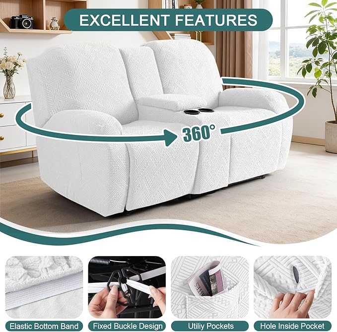 Ruaozz Loveseat Recliner Covers