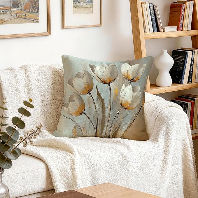 OBSEDE Bohemian Feathered Butterfly Decorative Throw Pillow Covers 18 × 18 in