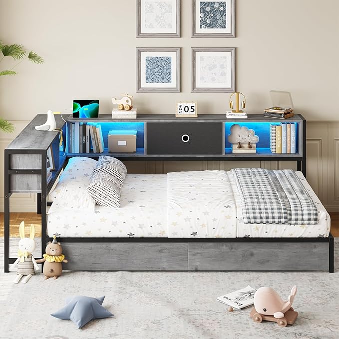 DICTAC Corner Bed Frame Twin XL