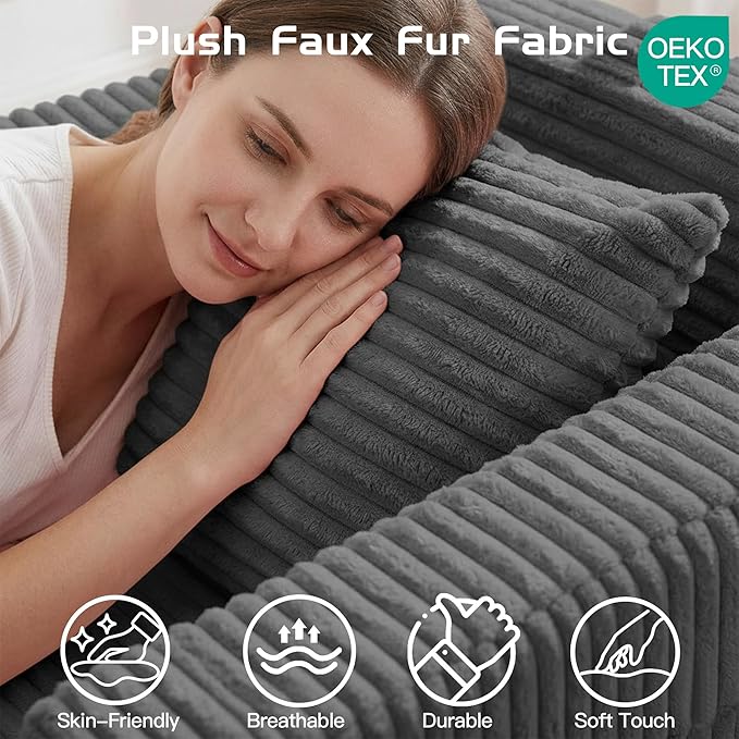 Welnow Folding Sofa Bed with Pillow, Convertible 2-in-1 Sleeper Chair