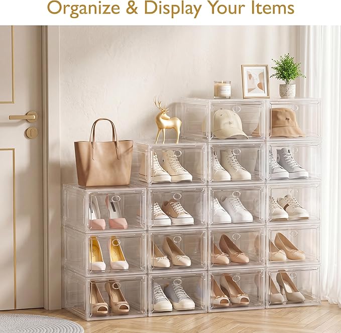 7 code Shoe Organizer, Collapsible Closet Storage Rack