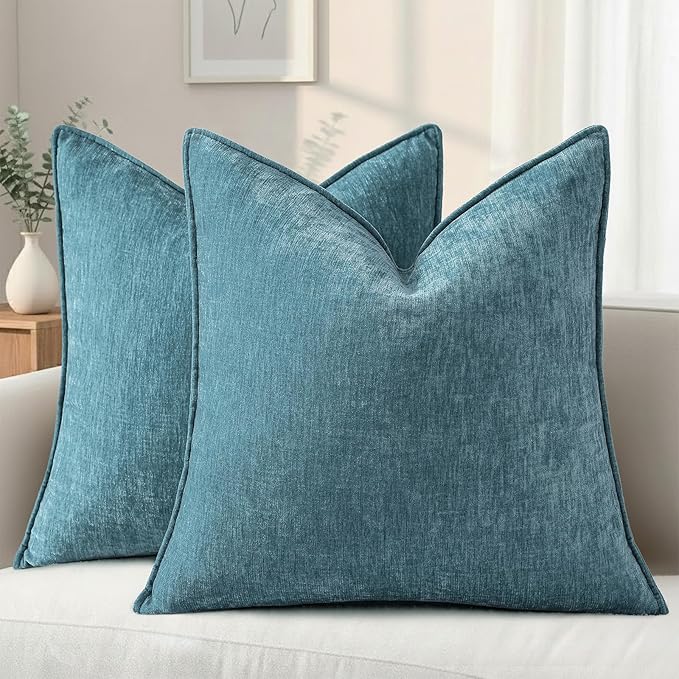 decorUhome Summer Couch Euro Sham Throw Pillow Covers 22x22 Set of 2,
