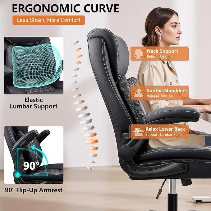 BESTFAIR Office Chair, Ergonomic Computer Desk Chairs