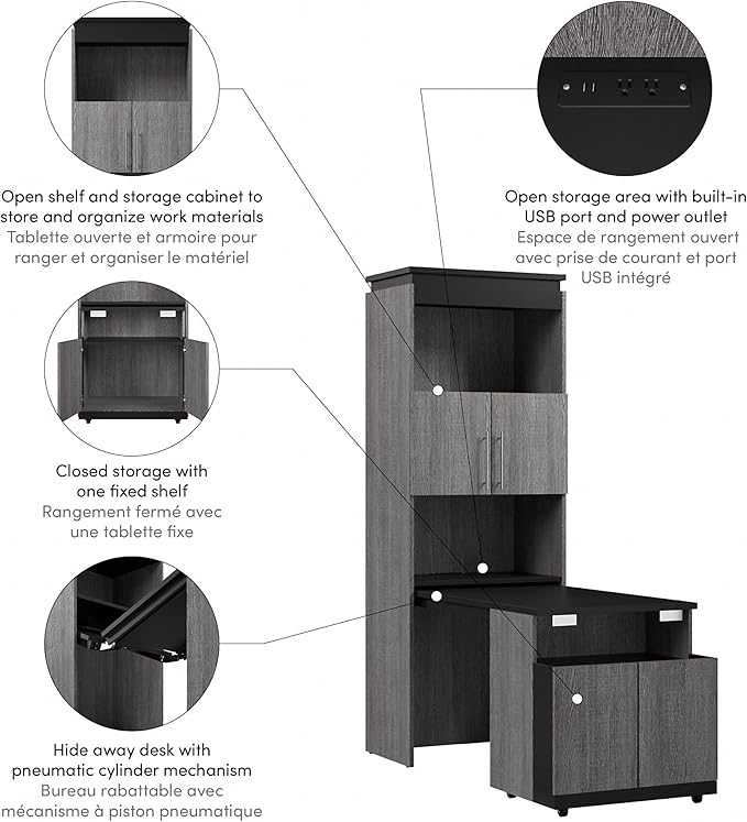 Bestar Orion Tall Storage Cabinet