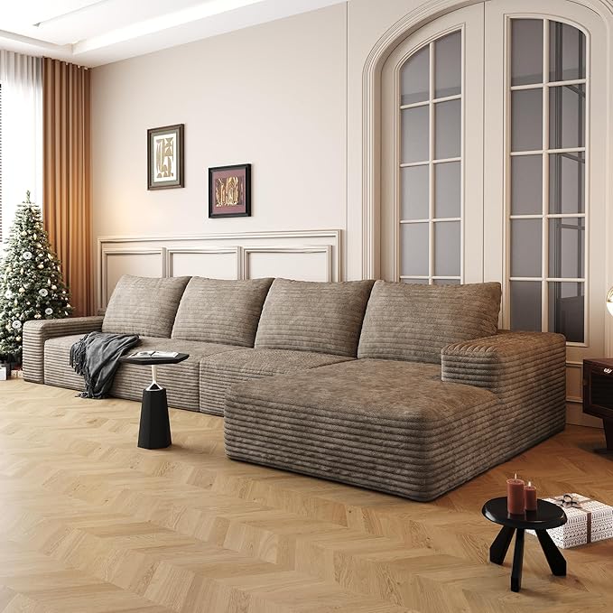 136" Sectional Couches for Living Room Cloud Couch Sofa
