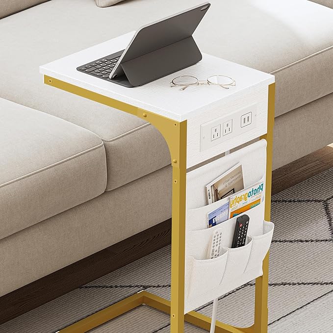TUTOTAK C Shaped End Table