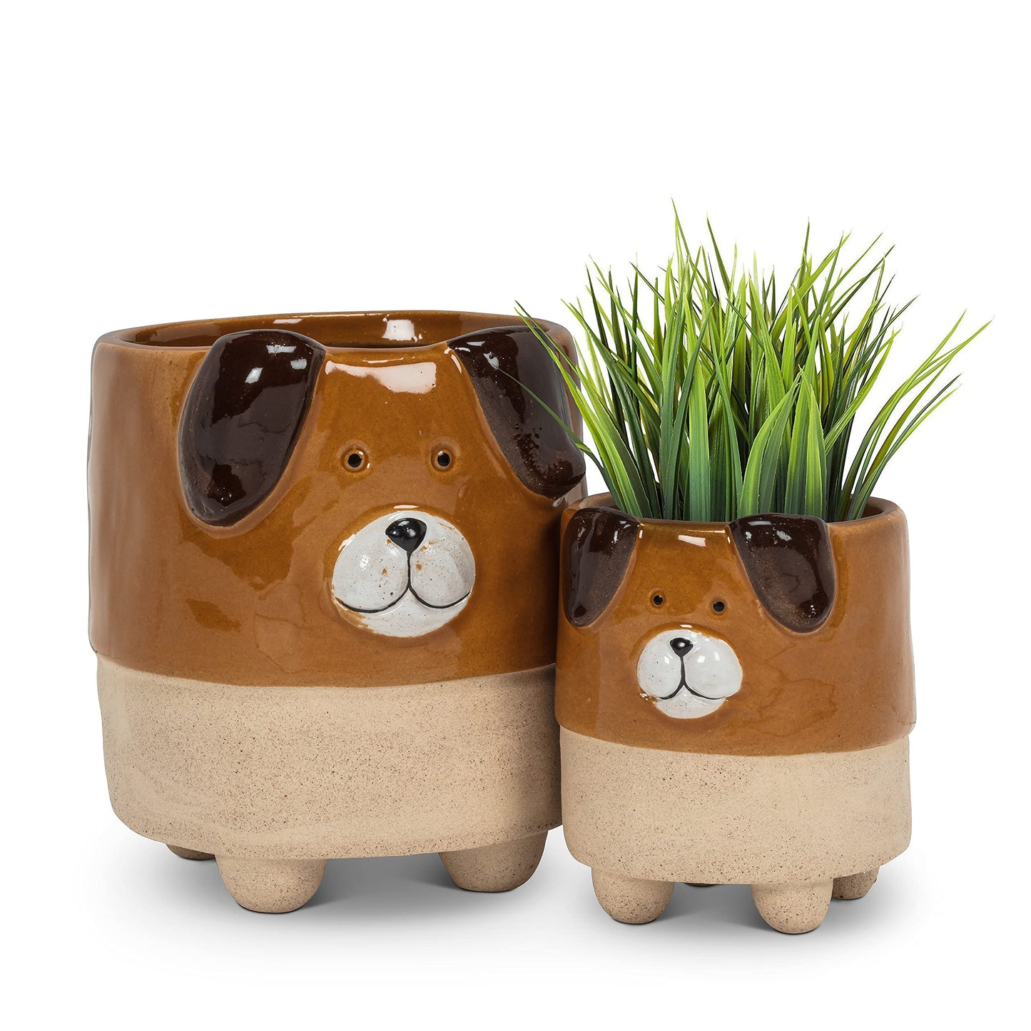 Abbott Collection Stoneware Dog on Legs Planter - Large (4.5" H)